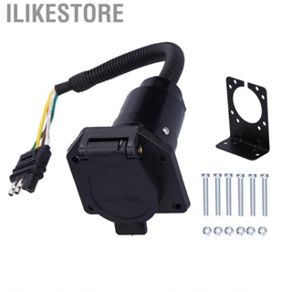 Ilikestore Trailer Connector  Plug High Dust Proof Efficiency with Mounting Bracket Screws And Nuts for Commercial Vehicles Trailers Rvs Cars