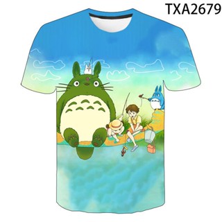 เสื้อยืด ลายการ์ตูนอนิเมะ Totoro สไตล์สตรีท 2022