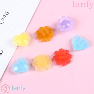 Lanfy ลูกปัดซี่ล้อจักรยาน พลาสติก รูปดาว เรืองแสง คละสี 20 ชิ้น