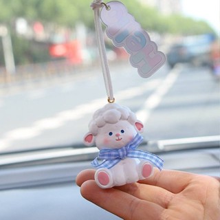 Internet Celebrity Car Pendant Car Interior Hanging Accessories Cute Lamb Rabbit New High-End Car Rearview Mirror Hanging Ornaments Decoration e2vC