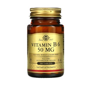 [ วิตามินบี 6 ] Solgar, Vitamin B6 (50 mg) x 100 Tablets