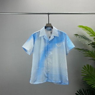 U7AI high quality PA summer new triangle label mens short sleeve shirt