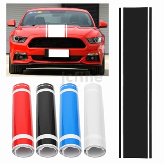 1x รถ Decal ไวนิลสติกเกอร์กราฟิก Hood Dual Racing Stripe สำหรับ Mustang #938