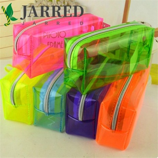 Jarred กระเป๋าเครื่องเขียน กระเป๋าดินสอ ปากกา เรืองแสง สีโปร่งใส สําหรับสํานักงาน โรงเรียน