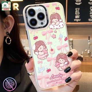 【ส่งจากไทย】เคสโทรศัพท์เลเซอร์เทวดาน่ารัก for iPhone 14 13 12 11 ProMax 8 7 Plus X XR XS ซิลิโคนกันกระแทก Case