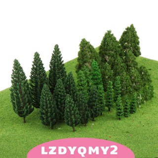 [Lzdyqmy2] โมเดลต้นไม้ ใบไม้สีเขียว ฉากรถไฟ ฉากทางรถไฟ ฉากสงคราม ไดโอราม่า ภูมิทัศน์ สวนสาธารณะ ถนน