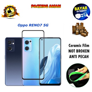 ฟิล์มกระจกนิรภัยเซรามิก ป้องกันรอยขีดข่วน แบบเต็มจอ สําหรับ Oppo Reno 7 5G