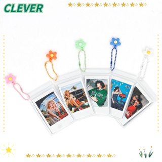 Clever ซองใส่บัตร PVC กันน้ํา กันฝุ่น แบบพกพา ขนาดเล็ก 3 นิ้ว สําหรับใส่นามบัตร บัตรรถบัส รูปภาพ 5 ชิ้น