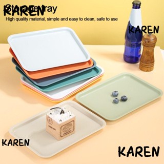 Karen ถาดพลาสติก ทรงสี่เหลี่ยม หลายสี สไตล์นอร์ดิก สําหรับโรงแรม