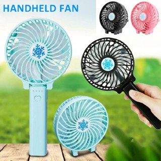 New Mini Hand-held Folding Desk Fan Cooler Cooling USB Rechargeable Portable