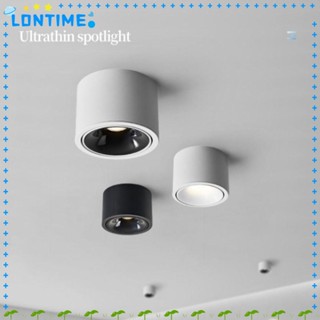 Lontime โคมไฟดาวน์ไลท์ LED ทรงกลม 5 7 10W ไม่เปิด คุณภาพสูง สําหรับติดเพดาน ห้องนั่งเล่น