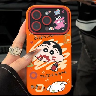 เคสโทรศัพท์มือถือ แบบนิ่ม ลายกราฟฟิตี้ชินจัง ขนาดใหญ่ สําหรับ Apple Iphone 14promax 13pro 12 11 7p