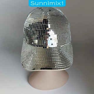 [Sunnimix1] หมวกกระจกดิสโก้ แต่งกลิตเตอร์ สําหรับงานวันเกิด งานแต่งงาน ไนท์คลับ