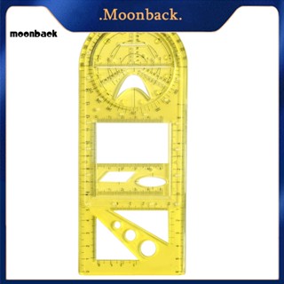 &lt;moonback&gt; แม่แบบวาดภาพ น้ําหนักเบา สําหรับครัวเรือน รูปแบบต่างๆ ไม้บรรทัดเรขาคณิต เรียบง่าย