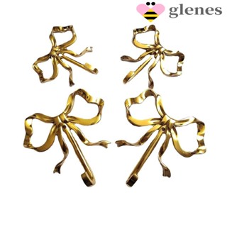 Glenes ตะขอแขวนเสื้อ รูปโบว์ ทองเหลือง สไตล์นอร์ดิก สีทอง สําหรับแขวนหมวก ตู้เสื้อผ้า