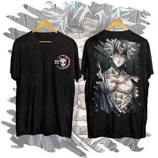 Demon Slayer Anime T Shirt Cotton Bootleg Shirt Cartoon Round Neck Trendy_03