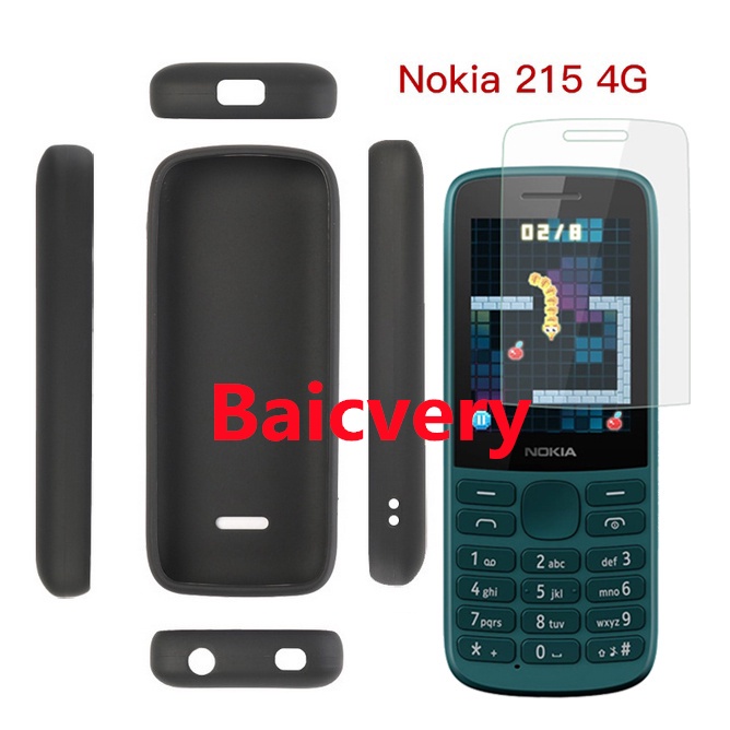 Nokia 215 4G เคสซิลิโคน TPU พร้อมเมมเบรน กันระเบิด ป้องกันหน้าจอ ฟิล์มนิ่ม