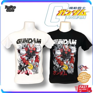 Gundam Tshirt Japanese anime 100% Cotton Baju Lelaki Perempuan Unisex Round neck Short sleeve Design Graphic Tee_03