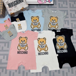 【พร้อม Brandtag】moschlno ชุดรอมเปอร์ ผ้าฝ้าย 100% พรีเมี่ยม หรูหรา สําหรับเด็กทารกแรกเกิดผู้ชาย และเด็กผู้หญิง อายุ 0-24 เดือน