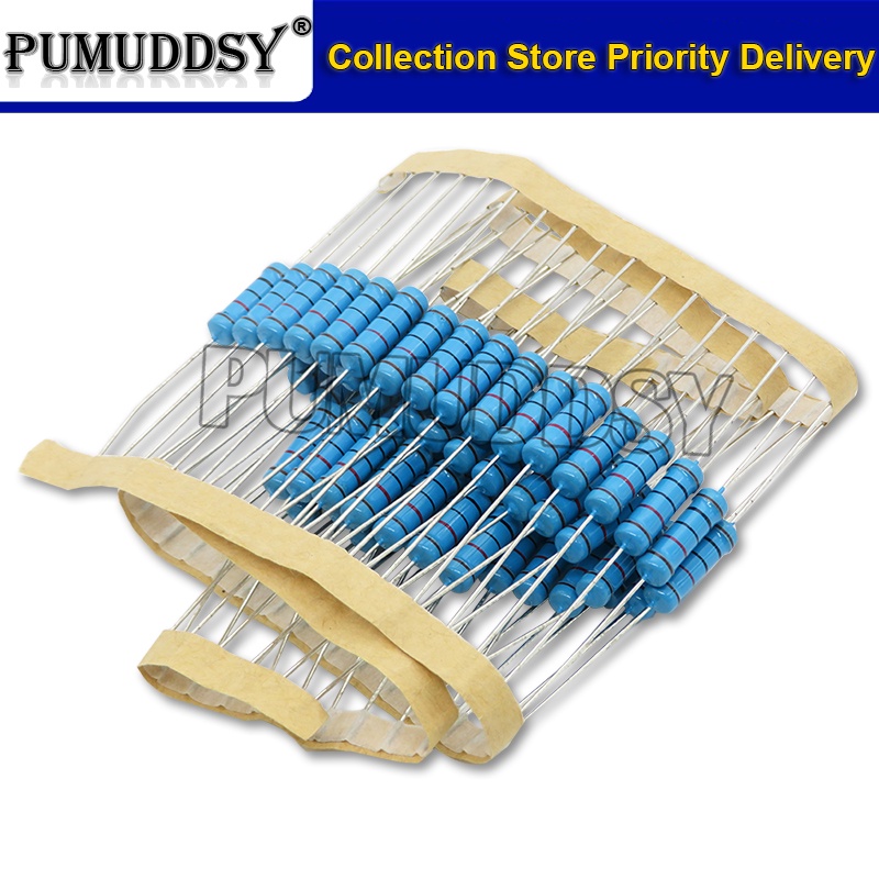 20 ชิ้น/ล็อต 2W ตัวต้านทานฟิล์มโลหะ 390R ~ 22K 470R 510R 680R 910R 1K 5K 10K 5 10 Ohm Resistance