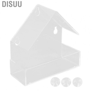 Disuu Window Bird Feeder With Suction Cup Window Acrylic Bird  House Tray MX