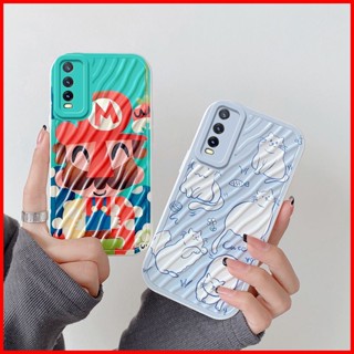 เคส Vivo Y20 เคส เคส Vivo Y12S เคส Vivo Y12A Y20 Y20S Y20SG ใหม่ เคสโทรศัพท์มือถือ TPU ลายคลื่นน้ําน่ารัก สําหรับ HTX
