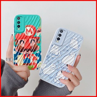 เคส Vivo Y20 เคส เคส Vivo Y12S เคส Vivo Y12A Y20 Y20S Y20SG ใหม่ เคสโทรศัพท์มือถือ TPU ลายคลื่นน้ําน่ารัก สําหรับ HTX