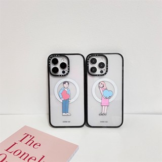 【คู่รัก】CASETiFY เคสโทรศัพท์มือถืออะคริลิค แม่เหล็ก ลายตัวอักษร Topgirl studio สําหรับ iPhone 14 Pro MAX 11 12 13 Pro MAX 14 Plus