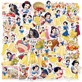 ❉ สโนวไวท์ สติกเกอร์ Disney Princess Series 03 สําหรับติดตกแต่ง ❉ สติกเกอร์แฟชั่น DIY คละแบบ Doodle 50 ชิ้น / ชุด