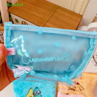 Bluevelvet กระเป๋าเครื่องสําอาง กระเป๋าออแกไนเซอร์ ลายการ์ตูนสุนัข Cinnamoroll น่ารัก สําหรับผู้หญิง