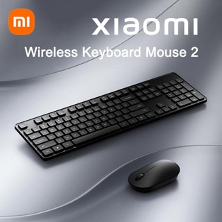 Xiaomi 2.4GHz คีย์บอร์ดไร้สาย และเมาส์ Combo 2 ชุดเมาส์คีย์บอร์ดมัลติมีเดีย สําหรับแล็ปท็อป PC TV iPad Macbook