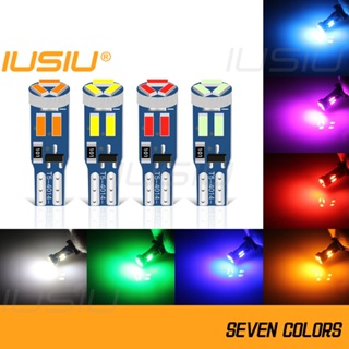 Iusiu หลอดไฟแดชบอร์ด LED T5 17 73 74 2721 W3W 4014 7SMD 12v สําหรับรถยนต์ รถจักรยานยนต์