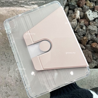 เคส สําหรับ iPad Air 5 10.9 2022 Air 4 3 2 1 360° เคสใส พร้อมช่องใส่ดินสอ หมุนได้ สําหรับ iPad 10th 10.9 Pro 11 2022 10.5 9.7 2018 6th 5th 10.2 9th 8th 7th Mini 5 4 6