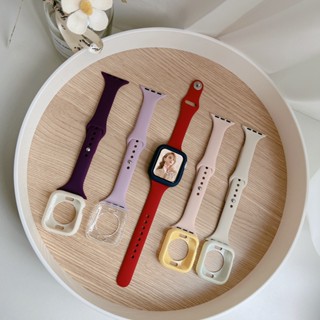 สายนาฬิกาข้อมือซิลิโคน แบบบาง สําหรับ iWatch Watch 42 มม. 38 มม. 40 มม. 44 41 45 มม. iWatch Series 8 7 6 5 4 3 2 1 SE