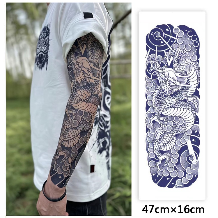 【COCO Magic tattoo】สติกเกอร์รอยสักชั่วคราว กึ่งถาวร กันน้ํา ติดทนนาน 15 วัน 47 ซม.*16 ซม.