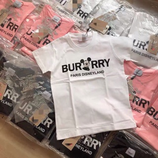 [Official]Burberry/Trademark/Childrens Clothing/Childrens Street Wear Short-Sleeved Printed Mickey Childrens Clothing
