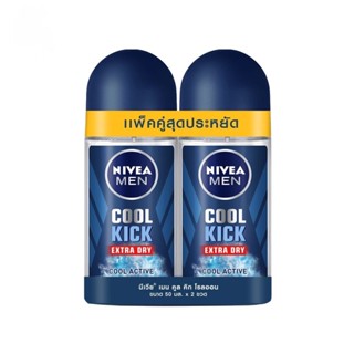 Nivea นีเวีย ดีโอ เมน คูล คิก โรลออน แพ็คคู่ 50 มล.