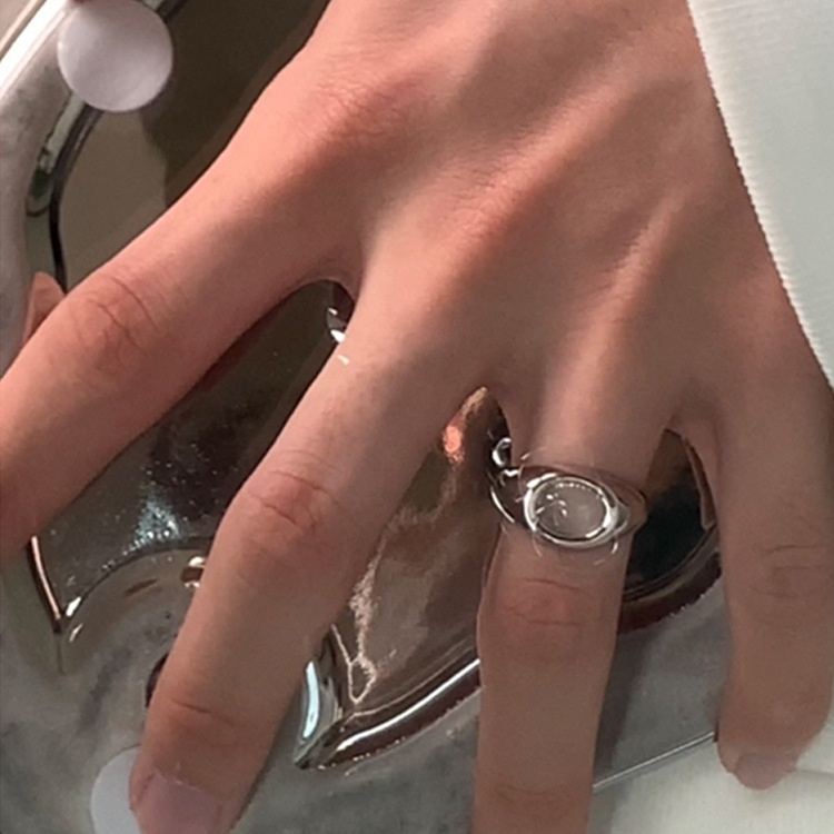 แหวนโลหะ แบบเปิด สไตล์เกาหลี เรโทร สําหรับผู้หญิง - รูปที่ 2