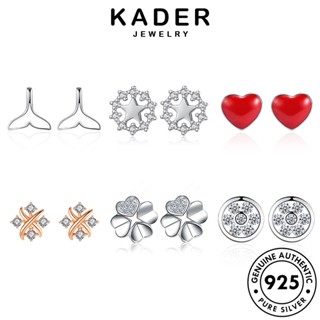 Kader ต่างหูสตั๊ด เงิน 925 ประดับมุก เพชรโมอิส ของแท้ สําหรับผู้หญิง M022