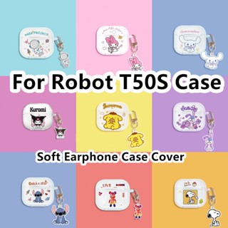 【ของแท้】เคสหูฟัง แบบนิ่ม แบบใส ลายหุ่นยนต์ Kulomi &amp; Cosmonaut สําหรับ Robot T50S T50S