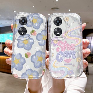 เคส OPPO Reno8 T 5G เคสOPPO Reno8 T 5G N เคสโทรศัพท์มือถือแบบนิ่ม TPU ลายภาษาอังกฤษ แฟชั่น สําหรับ YW