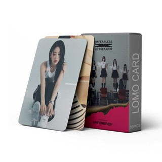 โปสการ์ด LE SSERAFIM UNFORGIVEN Sakura Kazuha Eunchae Chaewon Yunjin Lomo Cards Lesserafim Kpop 55 ชิ้น ต่อกล่อง