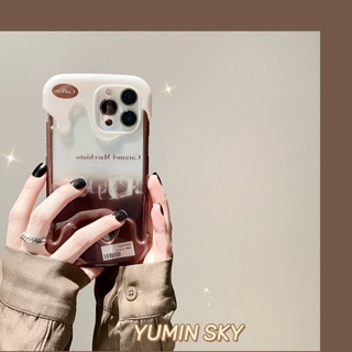 Niche เคสโทรศัพท์มือถือ กันตก ป้องกัน ลายกาแฟ ภาษาอังกฤษ สําหรับ Apple Iphone 14promax 13 11 14pro 13pro 14