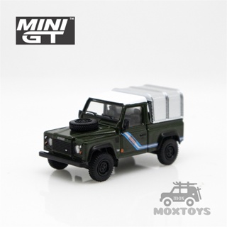 โมเดลรถยนต์ 1:64 Land Rover Defender 90 Pickup ขนาดเล็ก สีบรอนซ์ สีเขียว