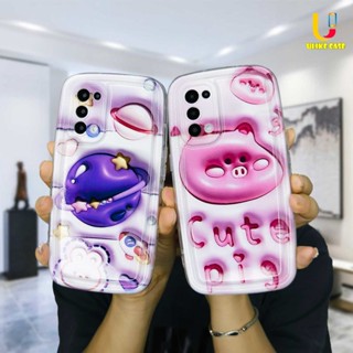 3D Vision Realme 10 5S 5 5i 9i C17 7i C11 2021 C21Y C30 C30S C33 C31 C35 C15 C21 C25 C20 C3 C12 C2 C25S C1 C25Y C2 C3i 6i C20A  Narzo 20 10 10A 20A 30A 50i 50A Prime Cute Cartoon Bunny Couple Air Cushion Phone Case Soft Protective Back Cover