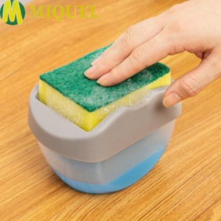 MIQUEL Creative Design Sponge Box Quality Kitchen Storage Box Dish Washing Gadget Place Scouring Pads Detergent Send 1 Sponge Useful Multifunctional Dishwashing Liquid Soap Dispenser/Multicolor