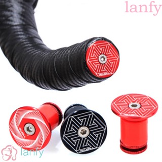 Lanfy จุกปิดปลายแฮนด์จักรยาน อะลูมิเนียม ปรับได้ สําหรับรถจักรยาน Mtb