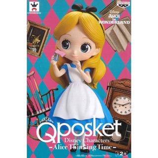 Alice Thinking Time - Normal Color ของแท้ JP - Q Posket Banpresto [โมเดล Disney]