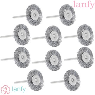 Lanfy อุปกรณ์แปรงสแตนเลสสําหรับใช้ในการทําความสะอาด 10 ชิ้น / ชุด