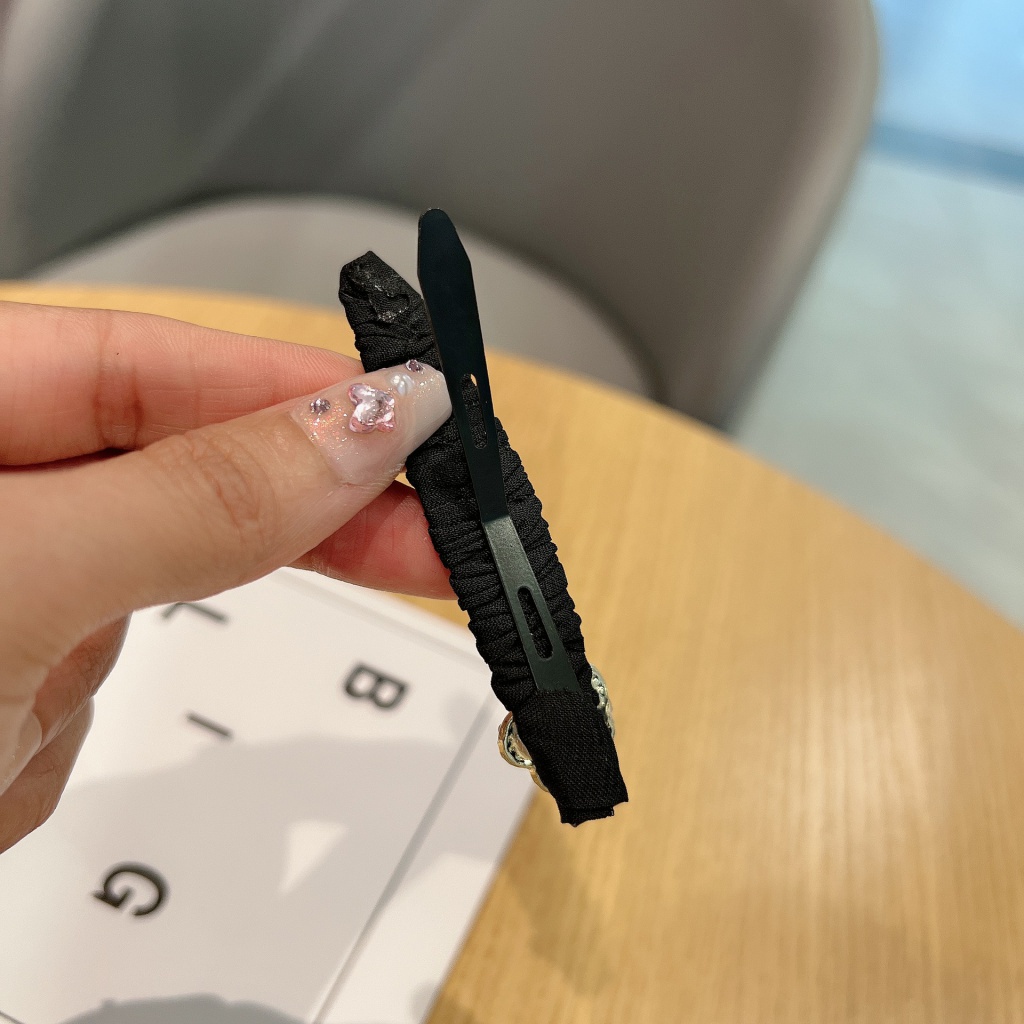 ใหม่ กิ๊บติดผมหน้าม้า ประดับพลอยเทียม สวยหรู สไตล์เกาหลี แฟชั่นเรียบง่าย สําหรับผู้หญิง - รูปที่ 6